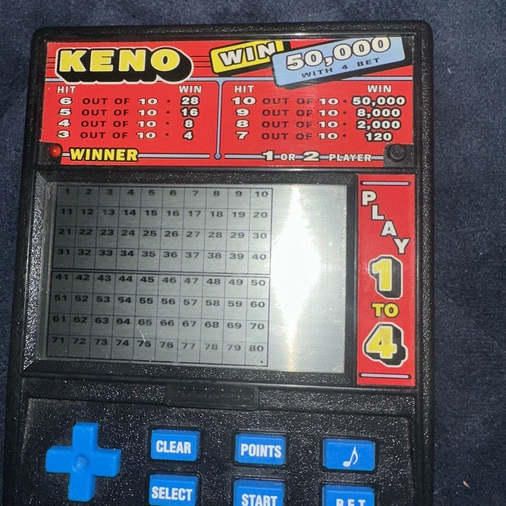 Vintage KENO RADICA 1480 Handheld Game Tested & Works